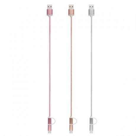  Original 1M Aluminum Nylon Metal Plug Usb Type-C Cable Sync Charge Cable