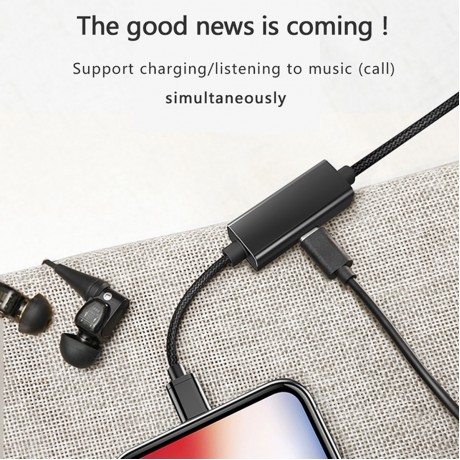 X-level Multi-function 8 Pin Charging Cable Audio Cable, Length: 1m (Black)