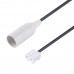 E14 Lamp Socket Base Holder with Electrical Wire Cable, Cable Length: 28cm (White)