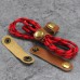 10 PCS Data Cable Storage Leather Buckle Cable Management Belt PU Leather Winder